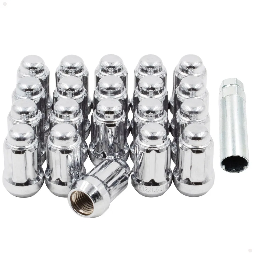64K545 – REVOLUTION Lug Nut, 5 Lug Kit 12 Millimeter x 1.5 Thread Size 60 Degree Conical Spline Drive Acorn 1.38 Inch...